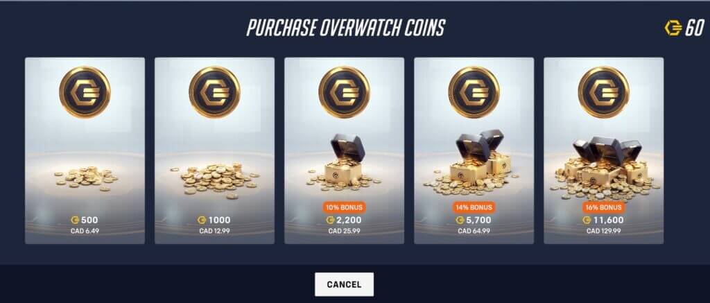 Overwatch 2 Shop Coins Shared Screen