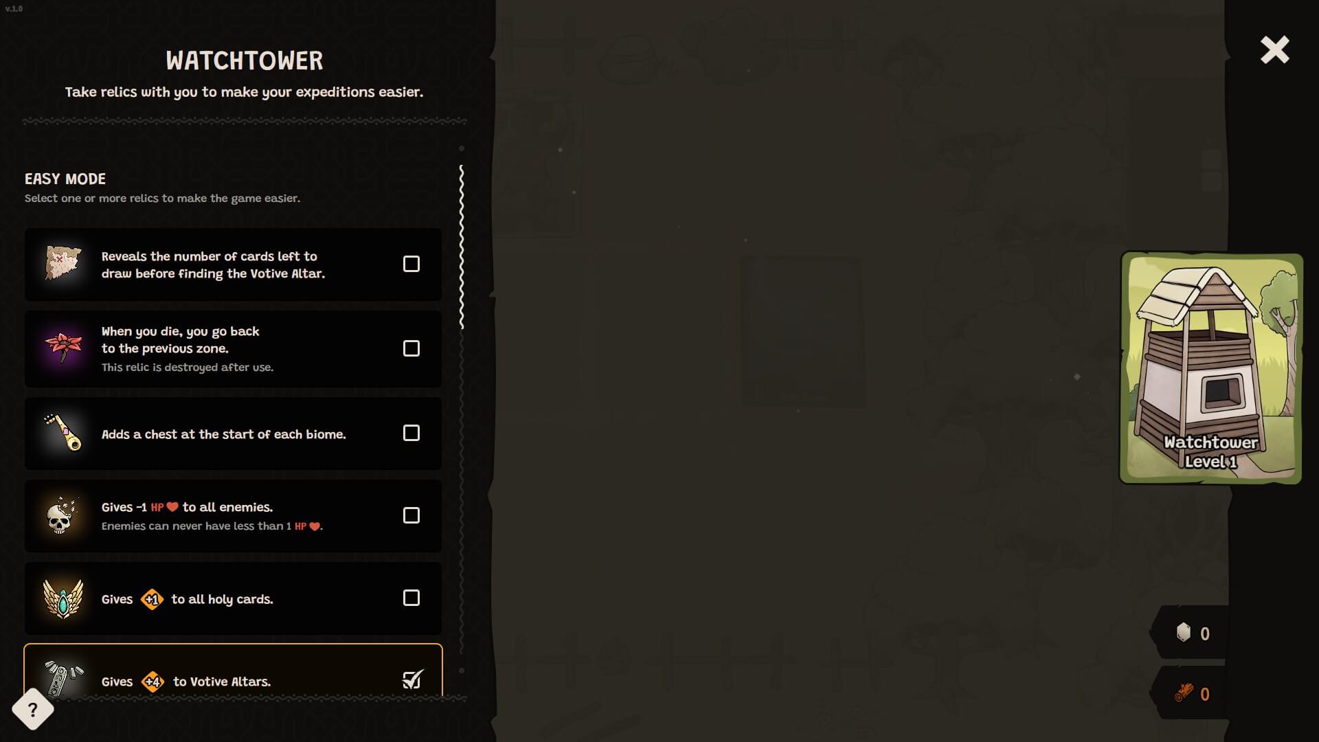 In the watchtower, the player can change the difficulty level as they wish.